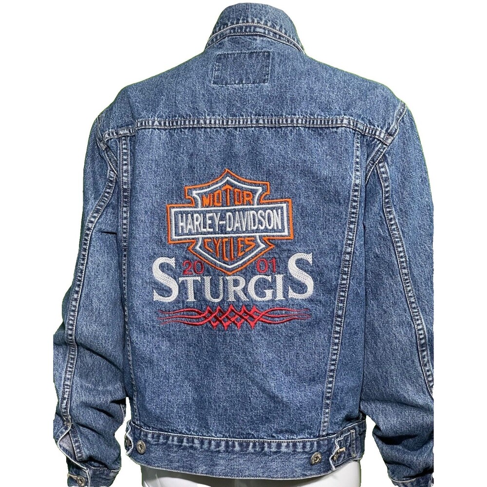 Canyon River Blues Harley Davidson 2001 Sturgis Denim Women's Jacket Size S